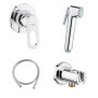 Комплект інсталяція Grohe Rapid SL 38722001 + унітаз з сидінням Qtap Jay QT07335176W + набір для гігієнічного душу зі змішувачем Grohe BauLoop 111042