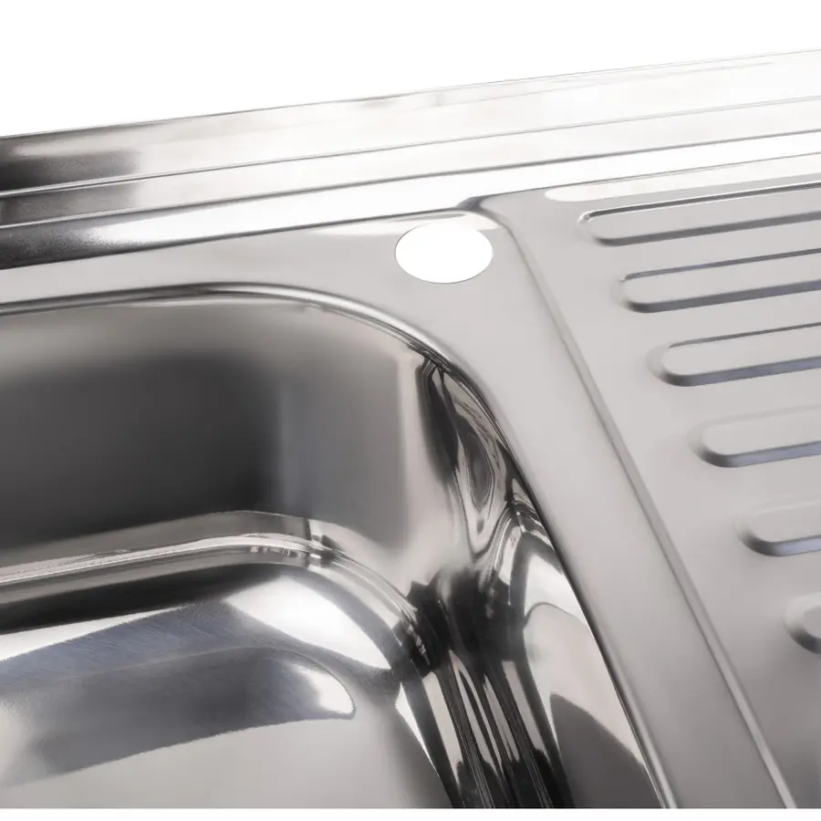 Кухонная мойка Lidz 5080-L 0,8 мм Polish (LIDZ5080LPOL08)