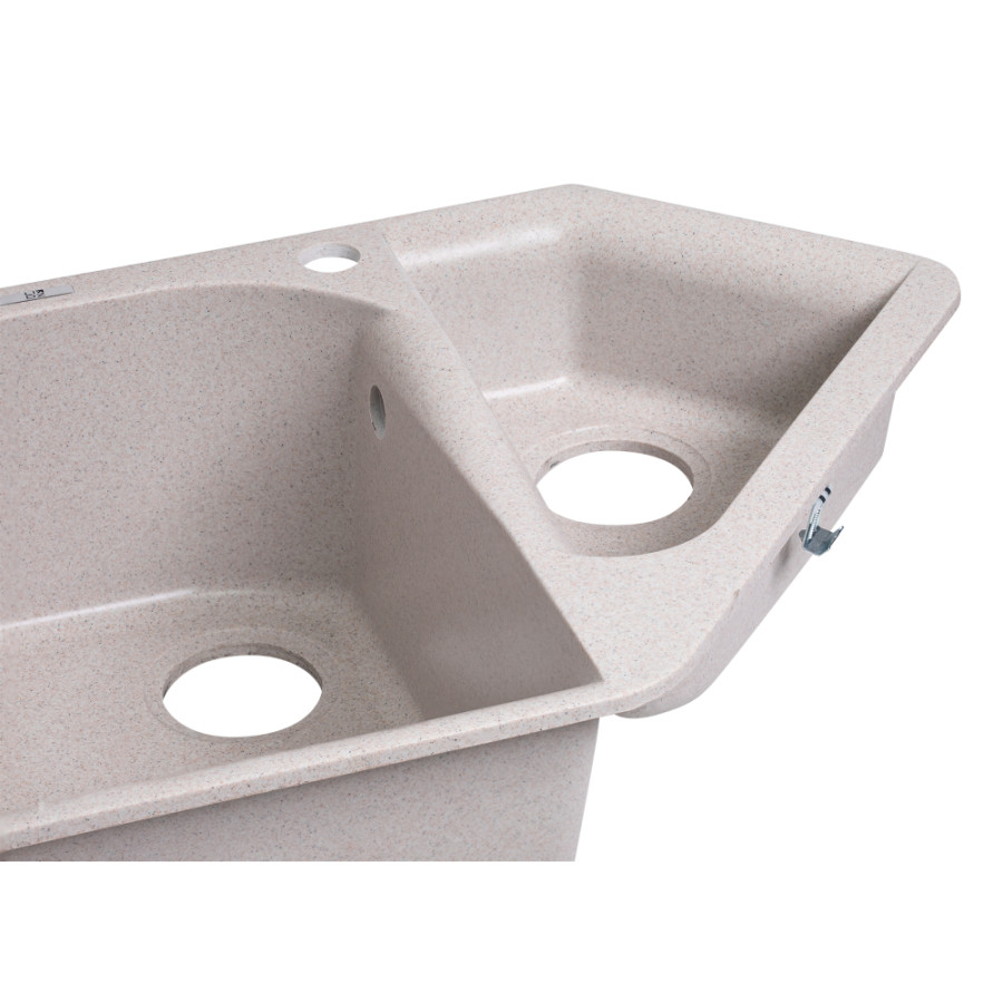 Кухонна гранітна мийка Lidz з додатковою чашею 1000x500/225 MAR-07 (LIDZMAR071000500225)