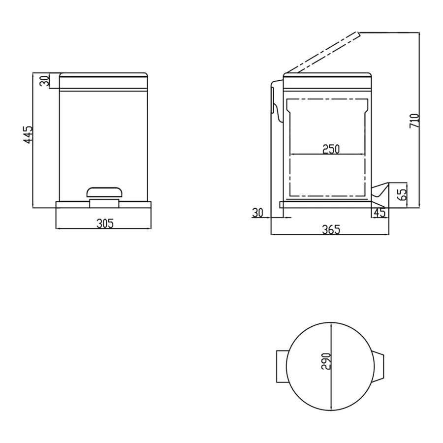 Відро для сміття Lidz (MCR) 121.01.20 20 л