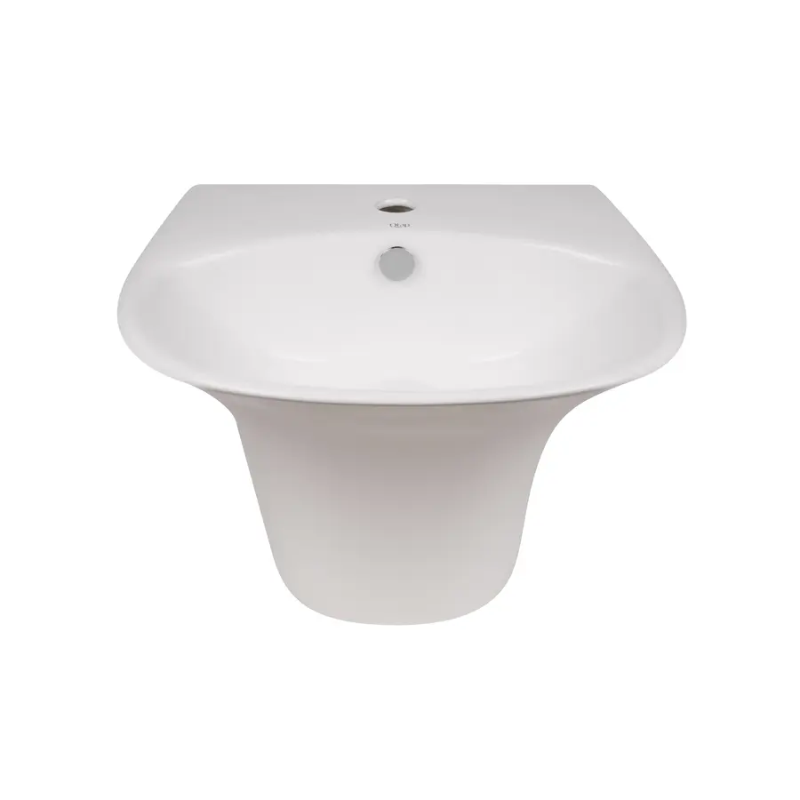 Раковина подвесная моноблок Qtap Virgo 550х430х400 White с донным клапаном QT1811037GW