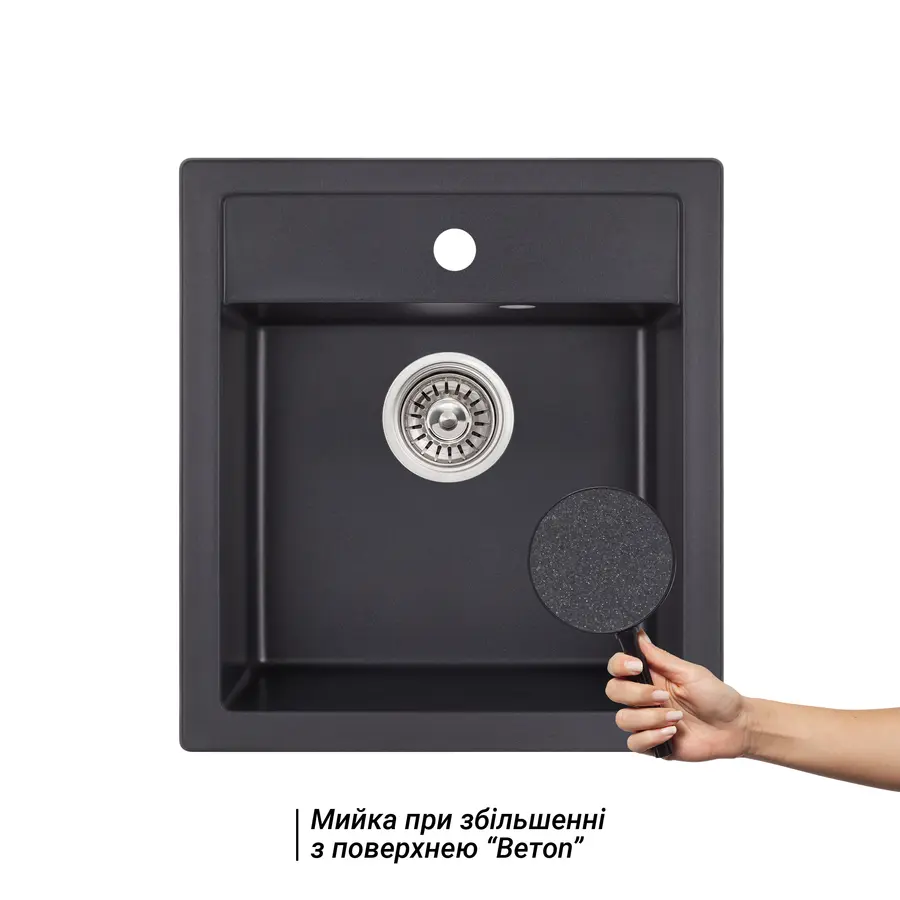 Кухонная гранитная мойка Qtap CS 5046 Beton (QT5046BET502)