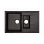 Кухонна гранітна мийка з додатковою чашею Qtap CS 7648 Coffee (QT7648COF551)