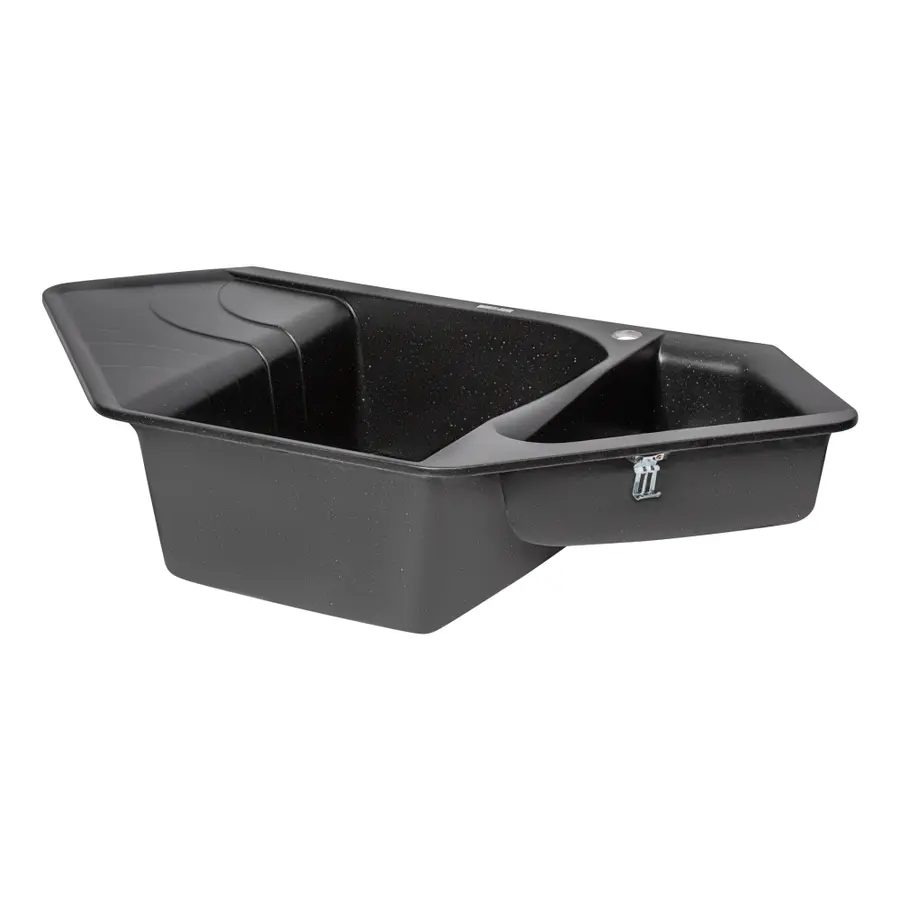 Кухонная гранитная мойка с дополнительной чашей Lidz 1000x500 / 225 BLM-14 (LIDZBLM141000500225)