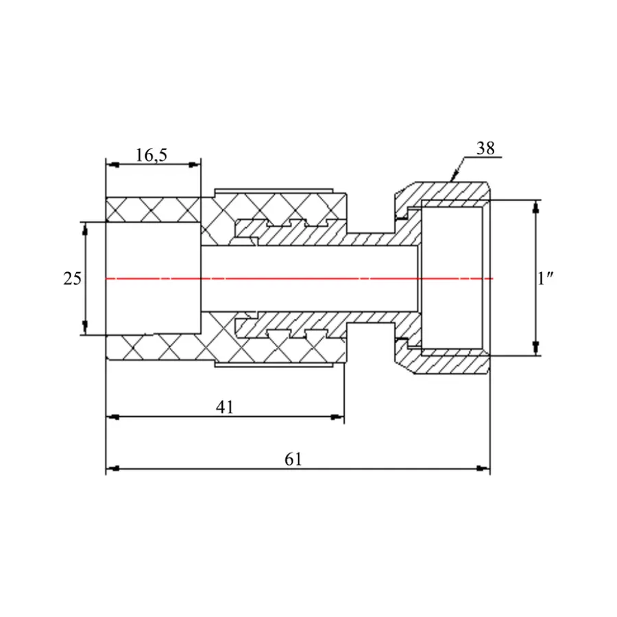 Муфта PPR Blue Ocean з накидною гайкою 25х1" ВР
