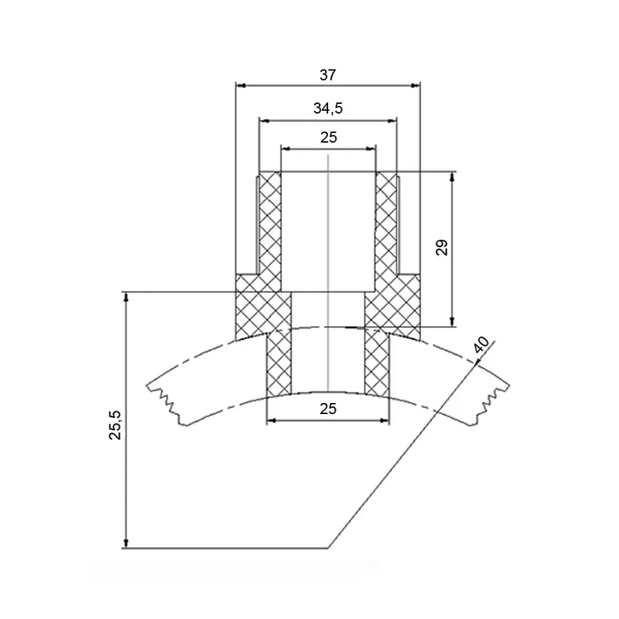 Вварне сідло PPR Blue Ocean 40х25