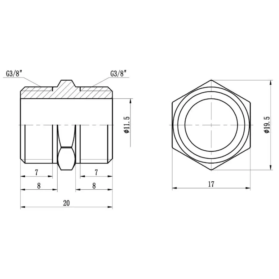 Ніпель SD Forte 3/8" SF3589