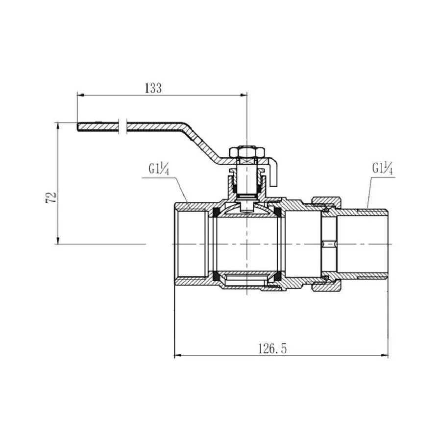 Кран кульовий "Американка" SD Forte 1" 1/4 прямий SF220W32