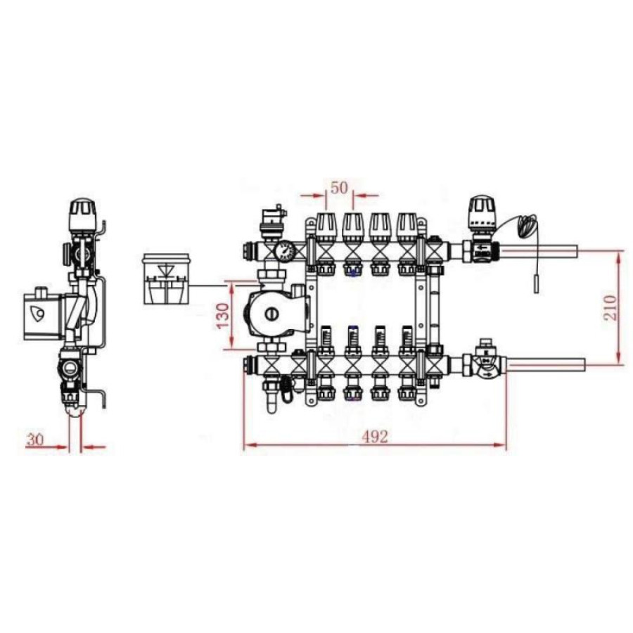 Колекторна група SD Forte 1" 3 виходи SFE0013