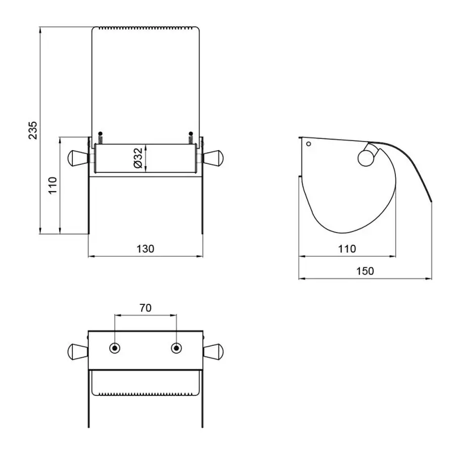 Тримач для туалетного паперу Lidz (CRM) 121.04.02