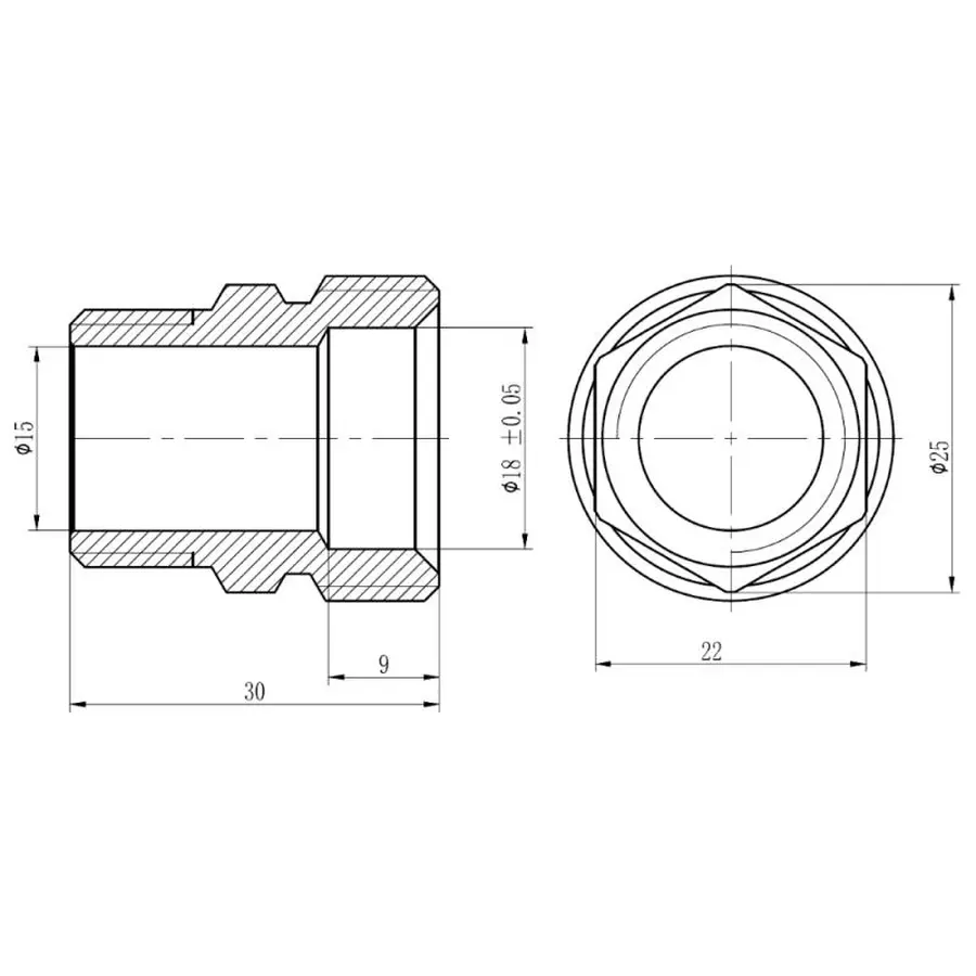 Муфта обтискна SD Forte 20х1/2" ЗР SF172W2015