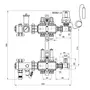 Колекторна група Icma 3/4" 2 виходи, з витратоміром №A3K013