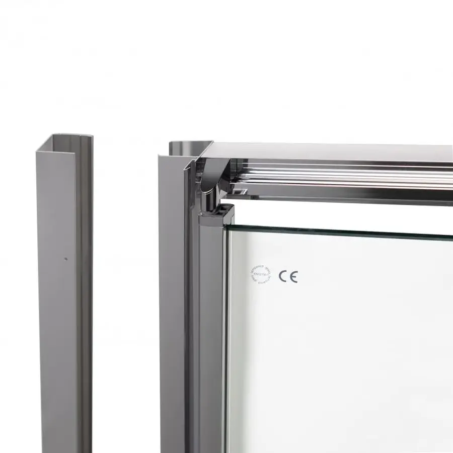 Душові двері в нішу Qtap Gemini CRM209.C6 90х190 см, скло Clear 6 мм, покриття CalcLess