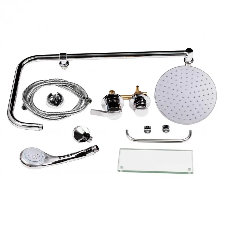 Душовий бокс Lidz Majatek SB100x100.BLA.LOW.TR, скло прозоре 5 мм