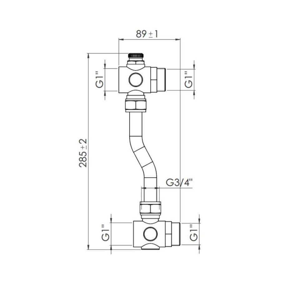 Байпас для колектора SD Forte 1" SF004W25