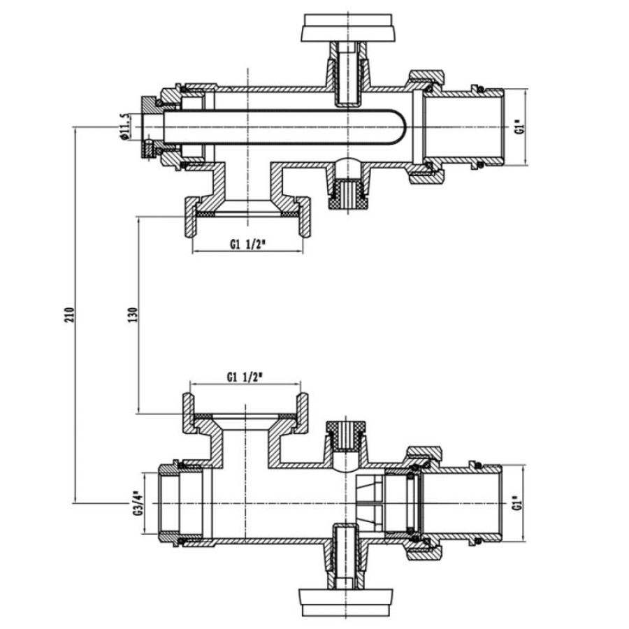 Конектор для колектора SD Forte 1" SF005W25