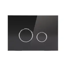 Qtap Nest Муляж Клавіша кругла Black glass 175х245х4mm