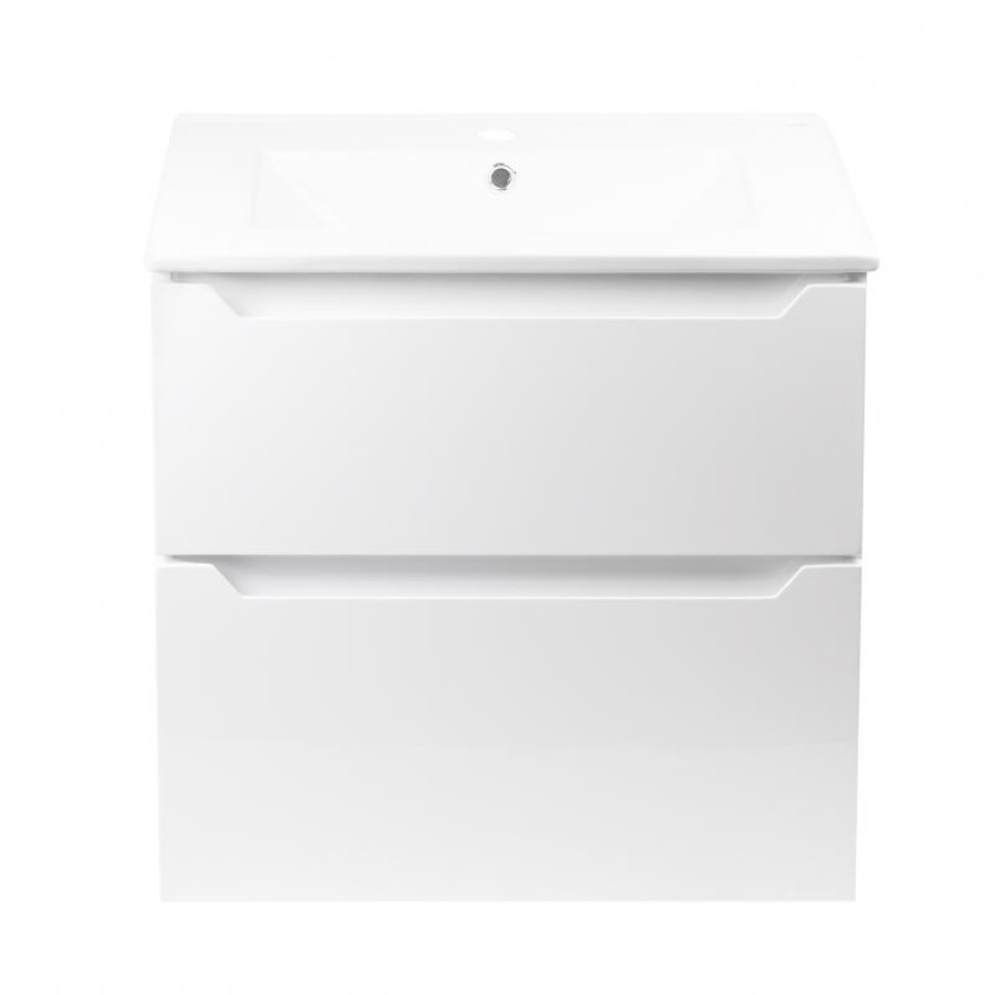 Комплект Qtap Scorpio 605х585х460 White тумба підвісна + раковина урізна QT1472TPВ6013060CW