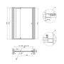 Душові двері в нішу Qtap Pisces WHI201-11.CP5 100-110x185 см, скло Pattern 5 мм