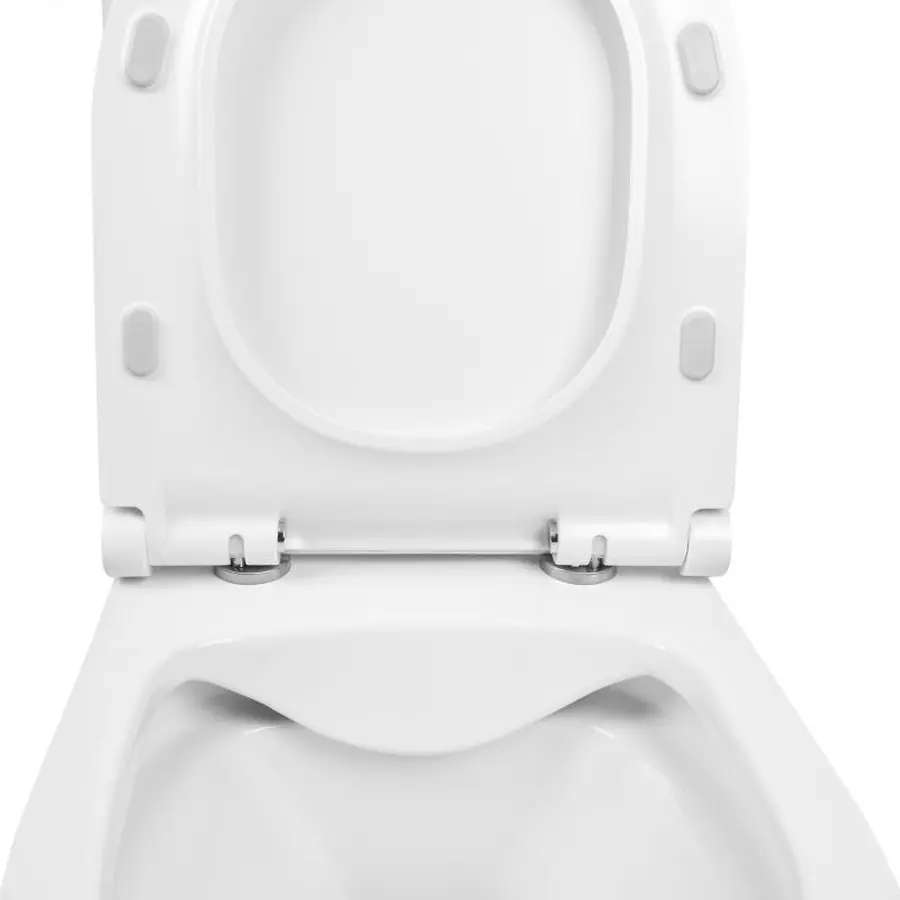 Унітаз-компакт Qtap Aquarius безобідковий з сідінням Soft-close QT2122C665PW