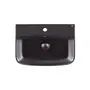 Раковина підвісна моноблок Qtap Crow 600х430х385 Matt black з донним клапаном QT0511G835MB