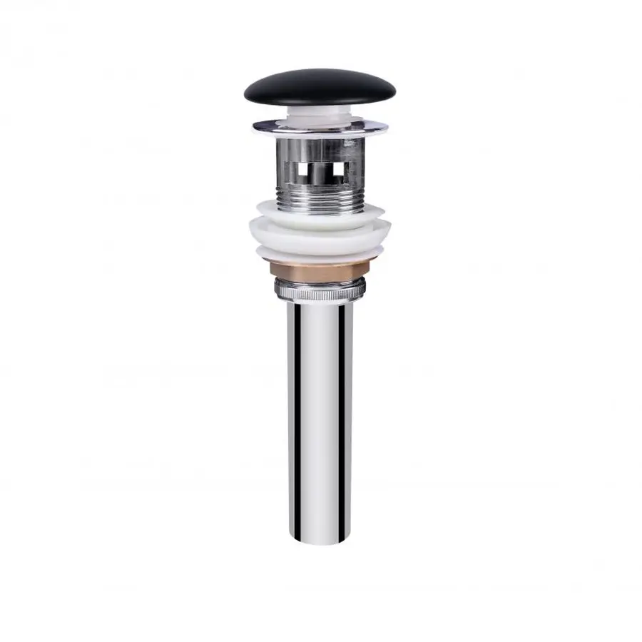 Раковина підвісна моноблок Qtap Crow 600х430х385 Matt black з донним клапаном QT0511G835MB