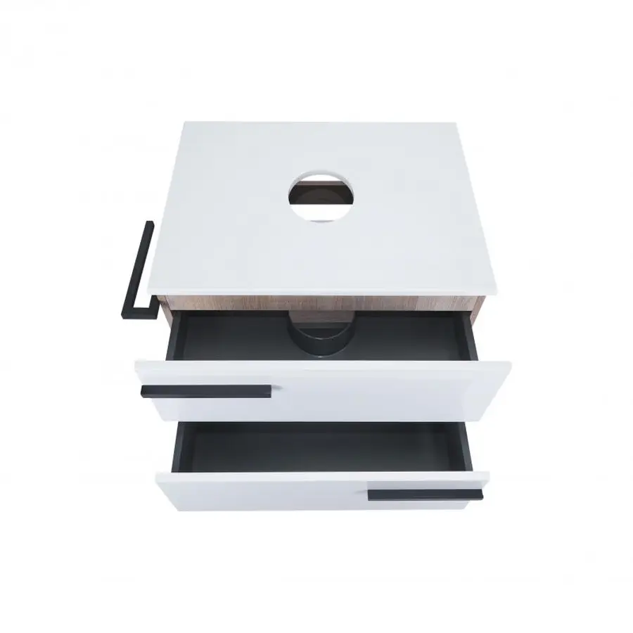 Тумба підлогова Qtap Taurus 600х616х437 White/Whitish oak зі стільницею QT2480TNT603WWO