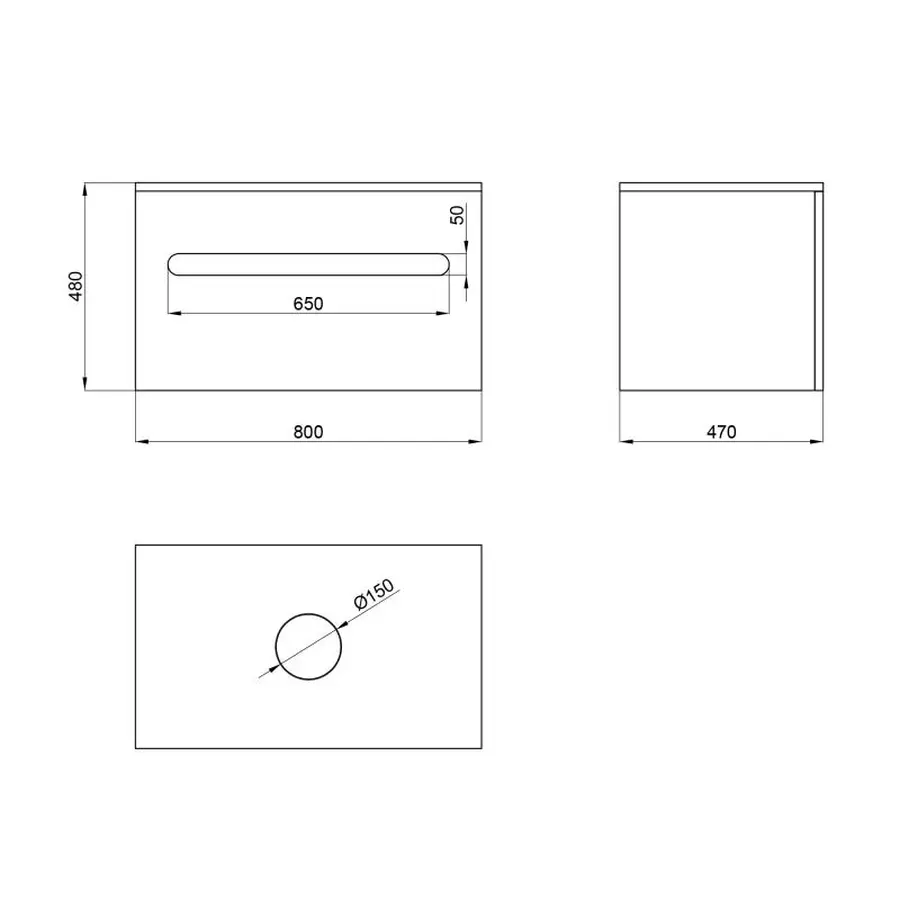 Тумба підвісна Qtap Virgo 800х476х469 White/Whitish oak зі стільницею QT1879TPА801WWO