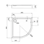 Душовий піддон Qtap Robin 308812C 80x80x12 см + сифон