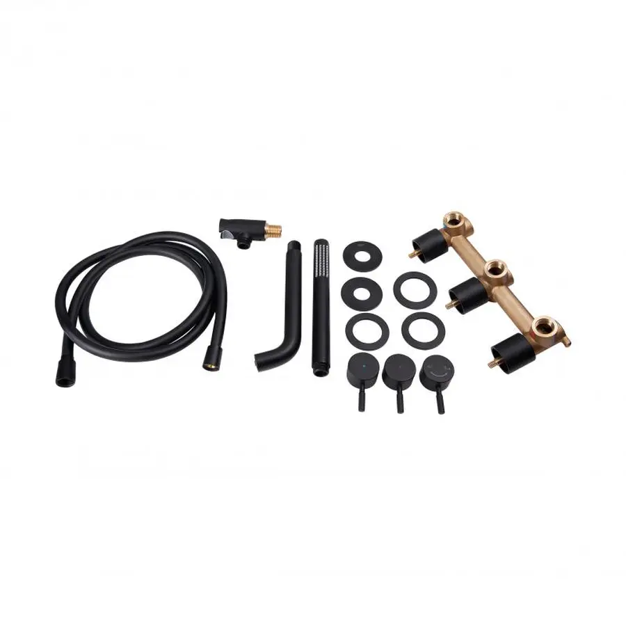 Змішувач прихованого монтажу для ванни Qtap Scorpio 3350105GB для двох споживачів