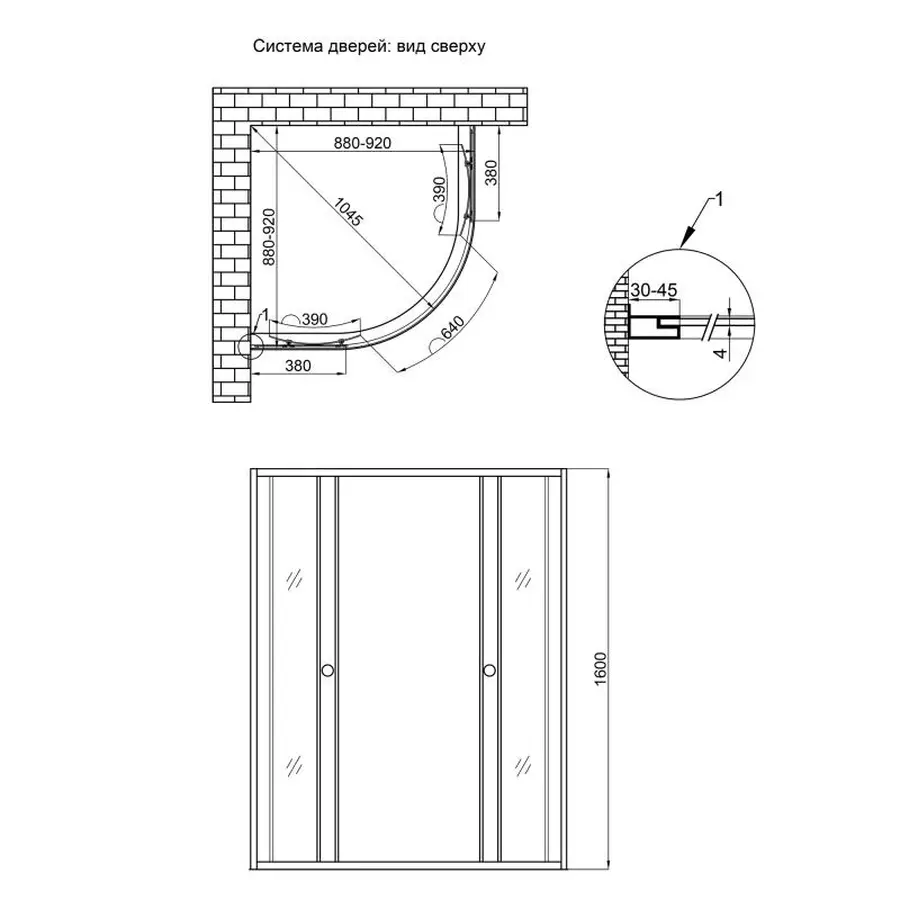 Душова кабіна Lidz Latwa SC90x90.SAT.HIGH.L, скло Linie 4 мм без піддона