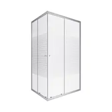 Душова кабіна Lidz Wiezak SC100x80.SAT.LOW.L, скло Linie 4 мм без піддона