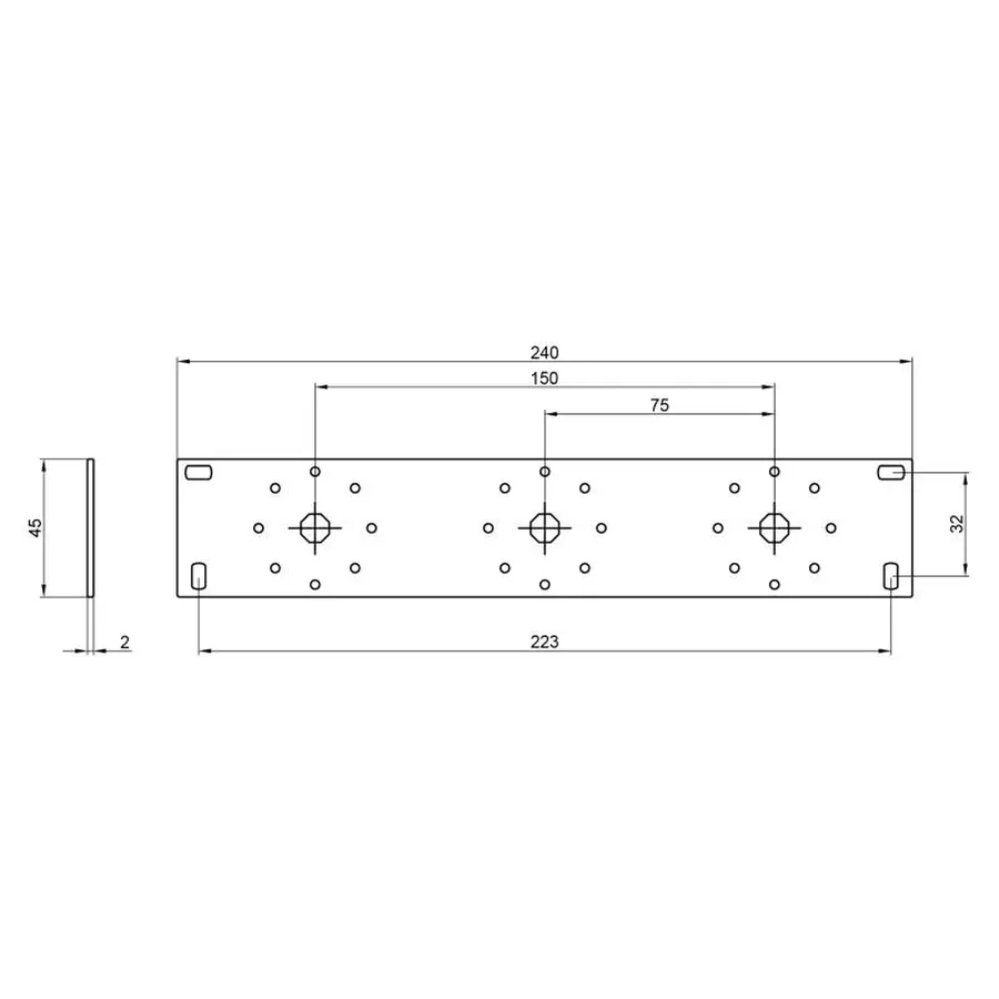 Настінна планка Icma з 6 гвинтами №411