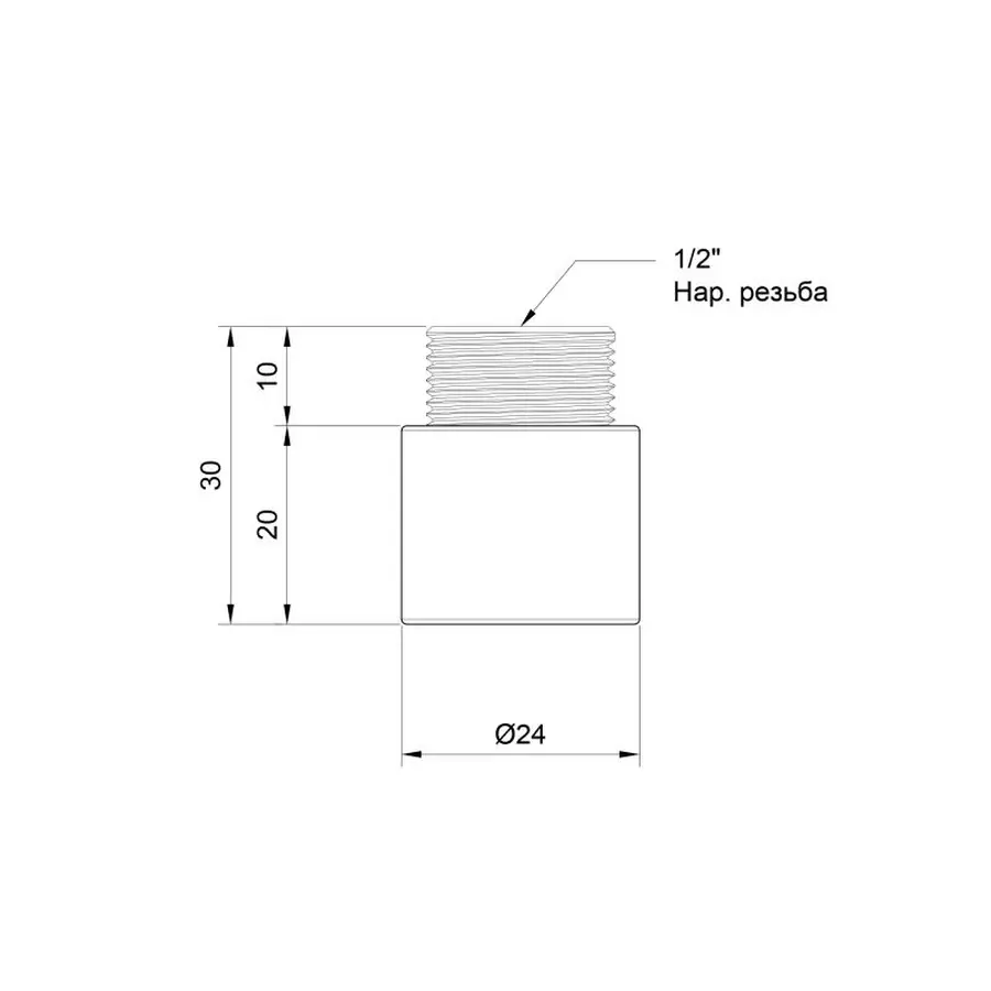 Подовжувач SD Plus 20х1/2" хром SD1301520