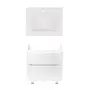 Комплект Qtap тумба підлогова Scorpio 600х825х460 мм White + раковина урізна Albatross New QT71SC43955