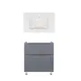 Комплект Qtap тумба підлогова Scorpio 700х825х460 мм Graphite + раковина урізна Albatross New QT71SC44005