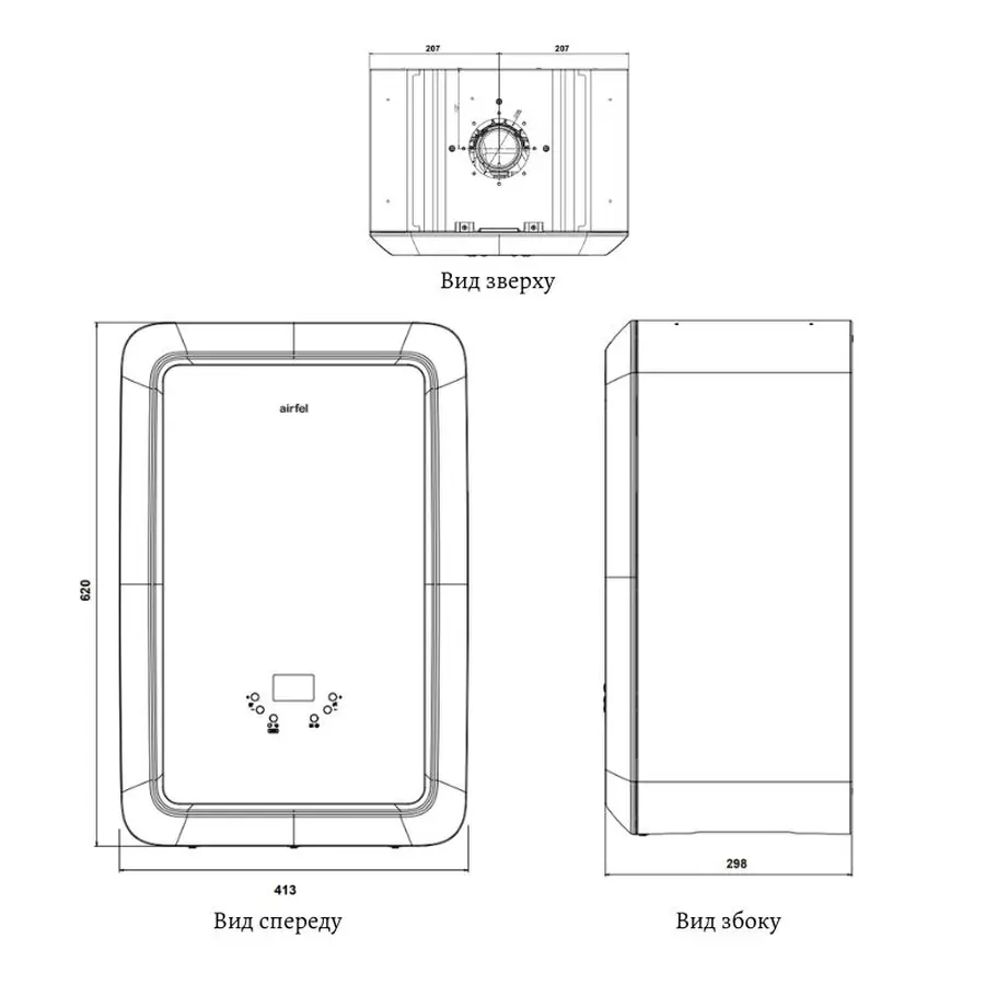 Котел газовий Airfel MAESTRO 24 кВт двоконтурний конденсаційний
