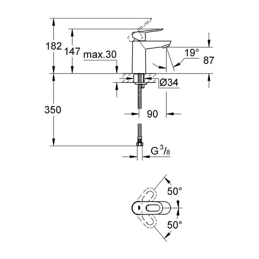 Змішувач для раковини Grohe BauLoop 23337000
