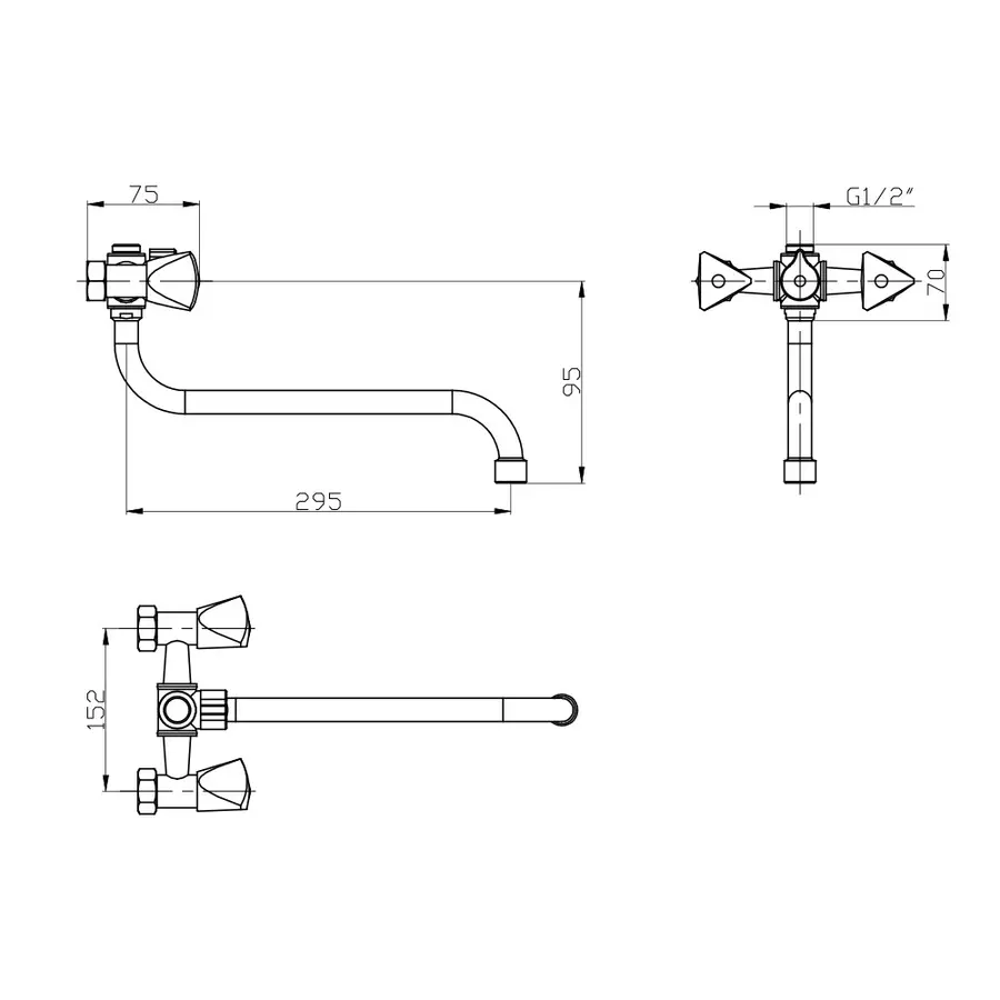 Змішувач для ванни GF (CRM)S-24-143S