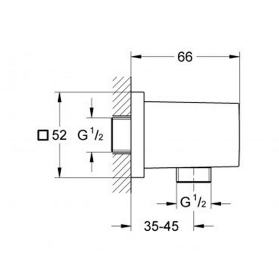 Подключение для шланга Grohe Euphoria Cube 27704000