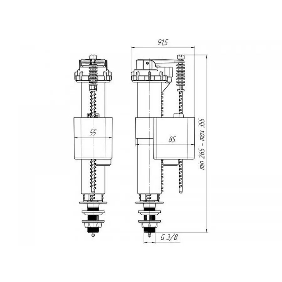 Наполнительный механизм для унитаза ANI Plast FV5530 (WC5530)