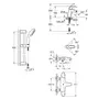 Набір змішувачів Grohe Grohtherm 1000 + Eurosmart 34101TM