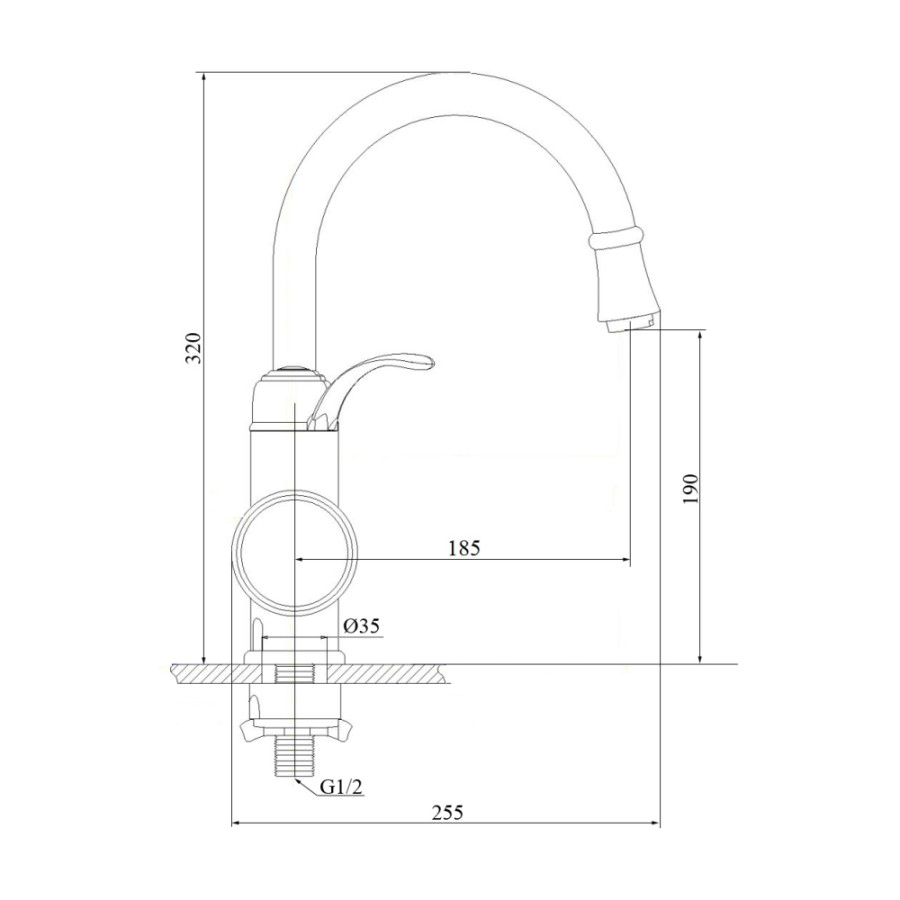 Кухонный электрический смеситель GF (WCR) E-40-120