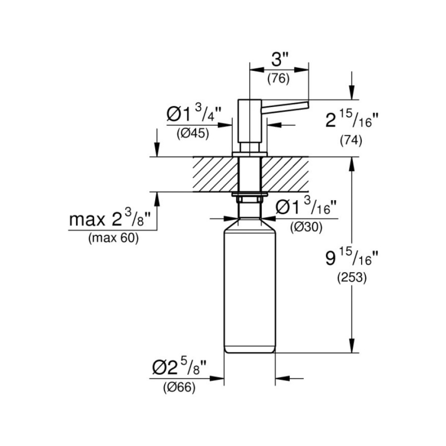 Дозатор для моющего средства Grohe Cosmopolitan 40535000 хром