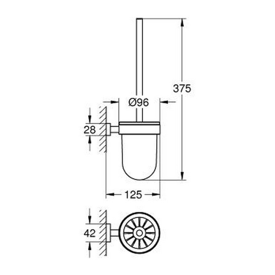 Йоржик для унітаза Grohe Essentials Cube 40513001