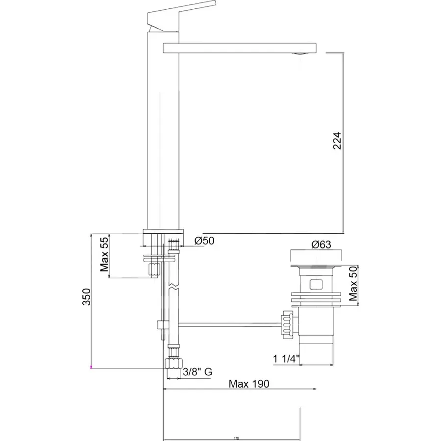 Смеситель для раковины Bianchi City LVBCTY2002IMCRM