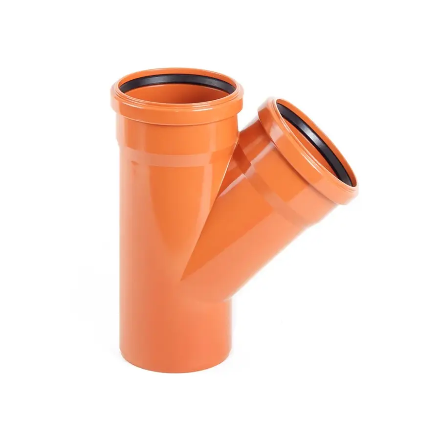 Тройник ПВХ канализационный 250х160, 45 °