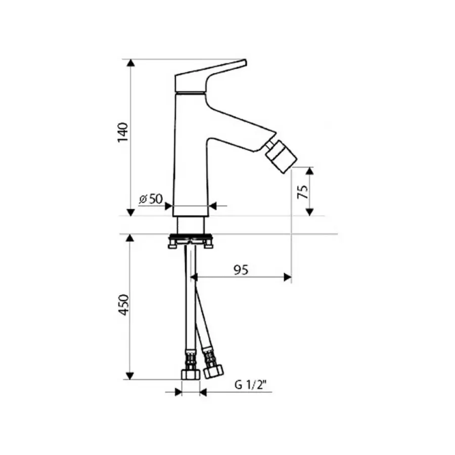 Змішувач для біде Qtap Elegance CRM 001A