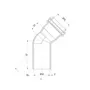 Коліно PPR каналізаційне TA Sewage 32, 45°