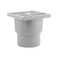 Трап Krono Plast TA1210 вертикальний з пластиковою решіткою 150х150